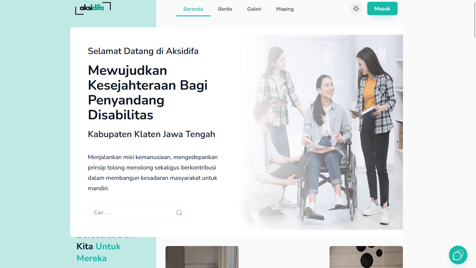 Sistem Pengelolaan Data Penyandang Disabilitas Kota Klaten — cover